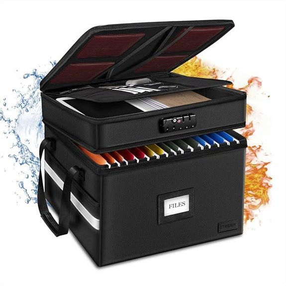 ETRONIK Fireproof Lockable Document Organizer 2 Layers