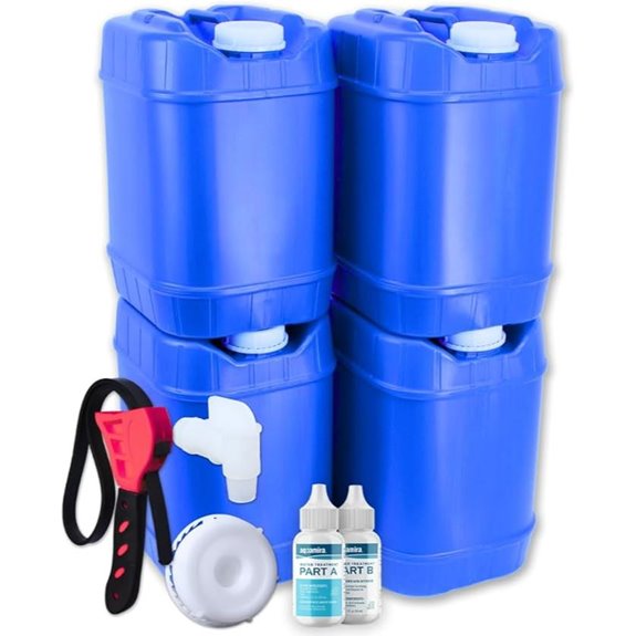 Stackable 5-Gallon Water Storage Containers (4-Pack)