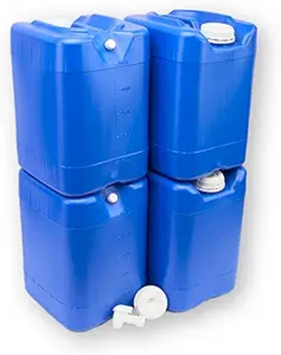 5-Gallon Stackable Water Storage Containers Set