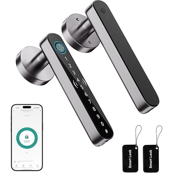 5-in-1 Biometric Door Lock with Code and Keyless Entry