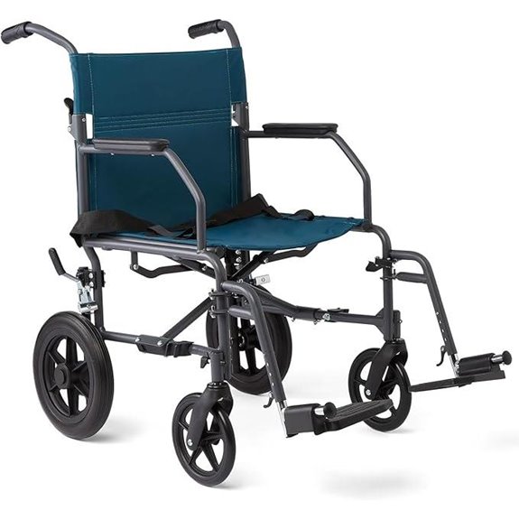 Medline Folding Steel Wheelchair with 12-Inch Wheels