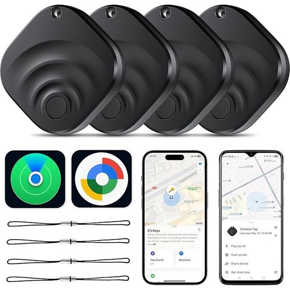 4 Pack Bluetooth Tracker for iOS & Android