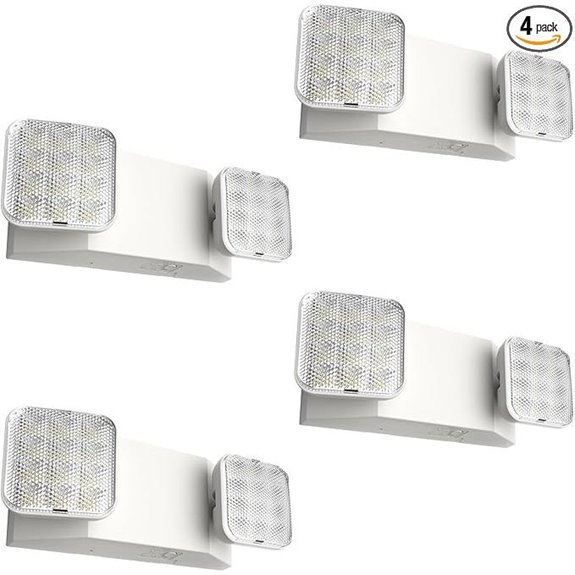 FREELICHT 4 Pack LED Emergency Lights with Backup