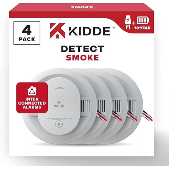 Kidde Hardwired Smoke Detectors (4-Pack) with Backup