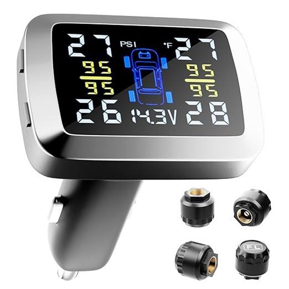 TPMS Tire Pressure Monitoring System with 4 Sensors