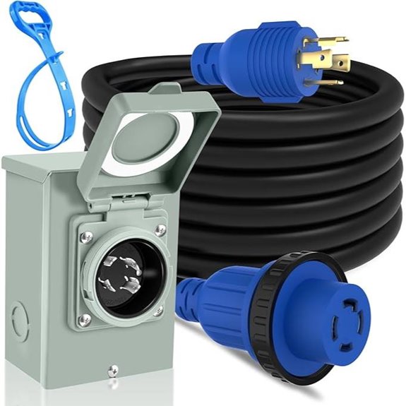 PAULINN 30A Generator Cord & Power Inlet Kit