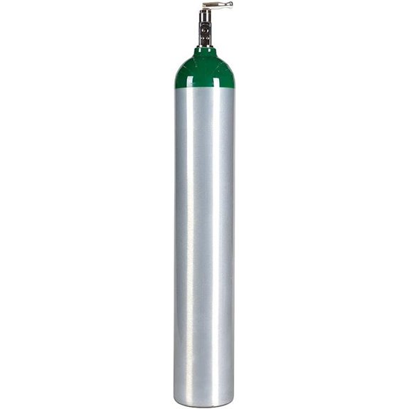 Medical Oxygen Cylinder E Size Green Aluminum