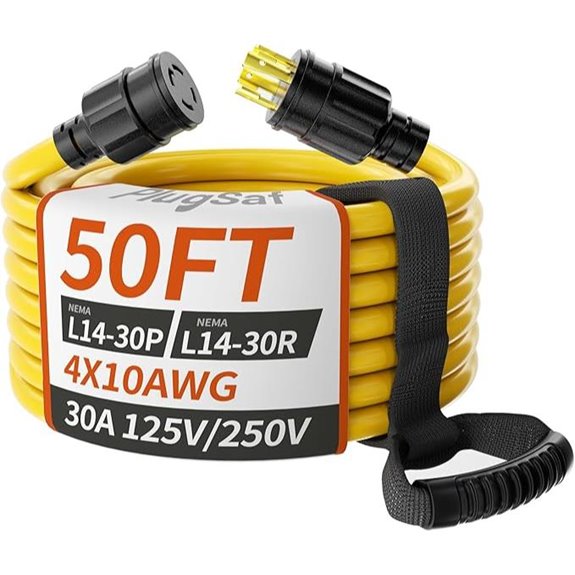 50FT 30A Generator Extension Cord Heavy Duty ETL Listed