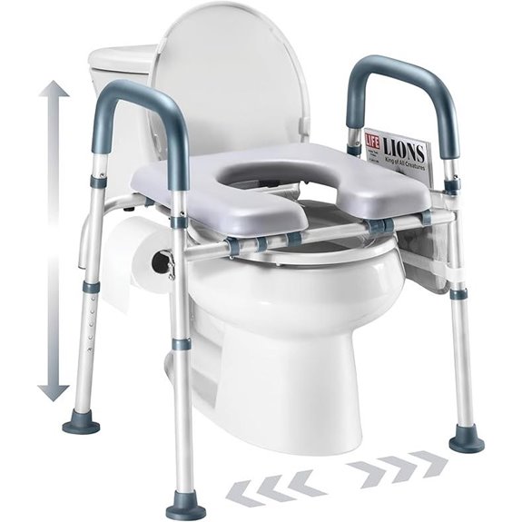 Adjustable Heavy-Duty Raised Toilet Seat for Seniors