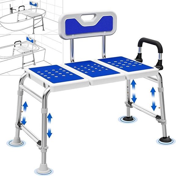 Adjustable Heavy Duty Bath Tub Transfer Shower Bench