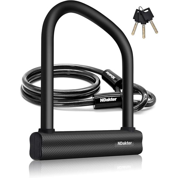 NDakter Heavy Duty Bike Lock with Security Cable