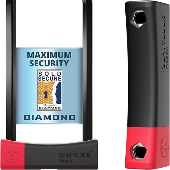 Seatylock Mason Heavy Duty Bike U Lock with Keys