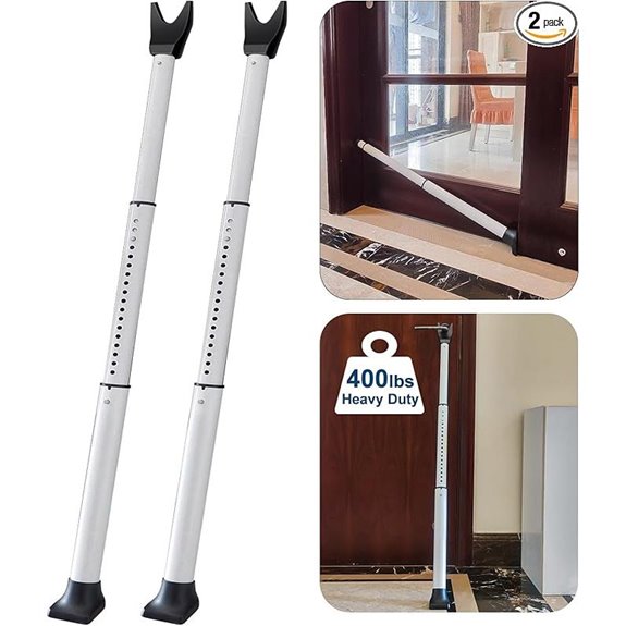 Rerishom Heavy Duty Door Security Bar (2 Pack)
