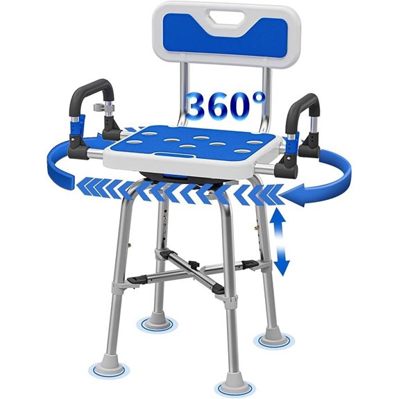 Swive Heavy Duty Shower Chair with Arms