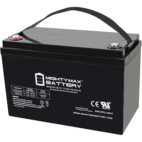 Mighty Max 12V 125AH SLA Battery for Sump Pumps