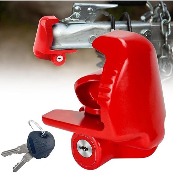 Universal Trailer Hitch Lock with Keys Heavy Duty Steel