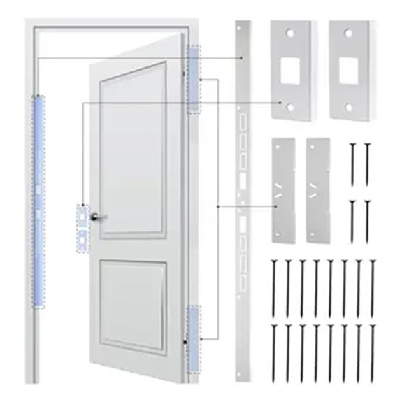 46 Heavy Duty Door Jamb Repair Kit (White)