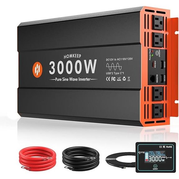 3000W Pure Sine Wave Inverter with USB and Remote