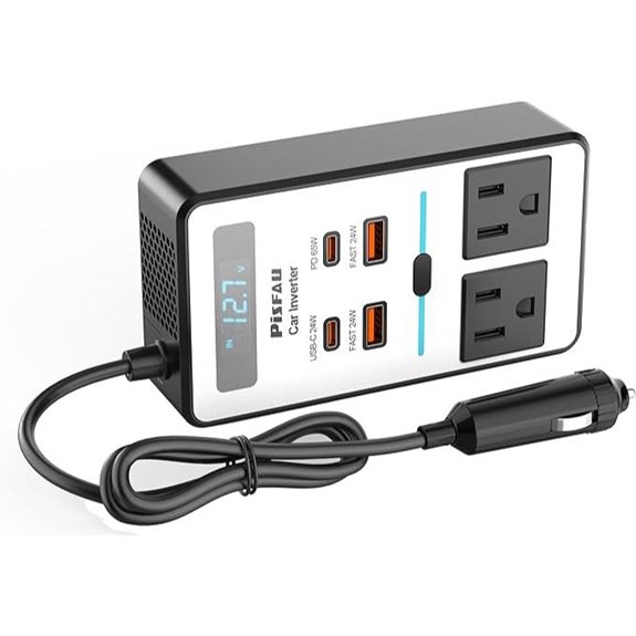 200W Car Power Inverter with USB-C and Display