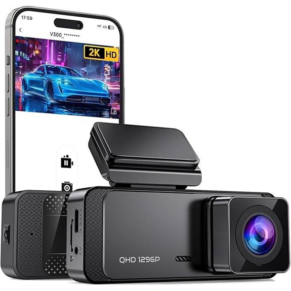 V300 1296P WiFi Car Dash Cam with Night Vision