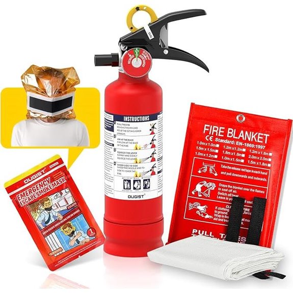 Ougist 3-Piece Fire Extinguisher Kit for Home Car