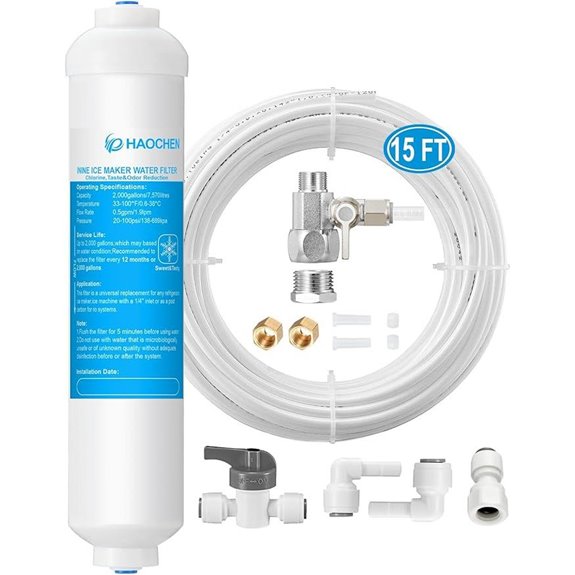 Inline Water Filter Kit for Ice Maker and Refrigerator