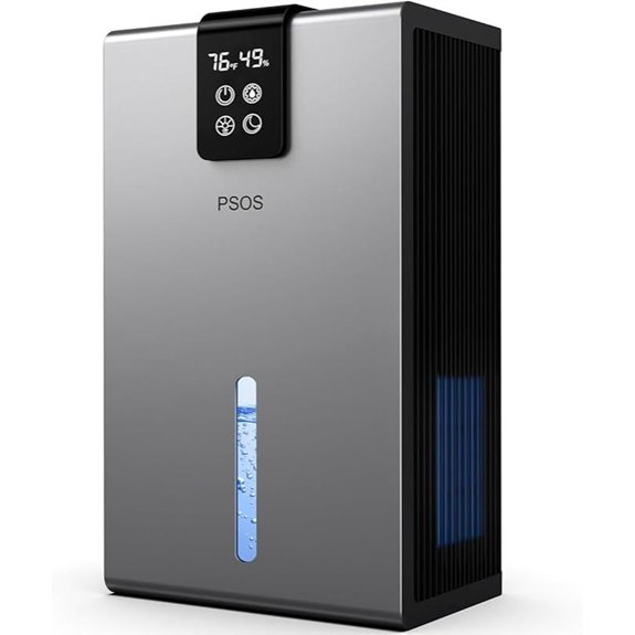 Dehumidifier with 98 OZ Water Tank and Ambient Light