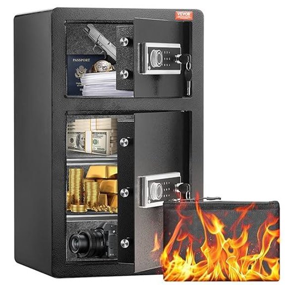 Vevor 4.5 cu.ft Safe Box with Lock & Fireproof Bag