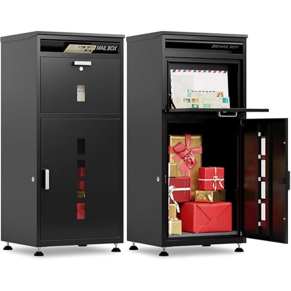 Oversized Waterproof Outdoor Mailbox with Lock and Security