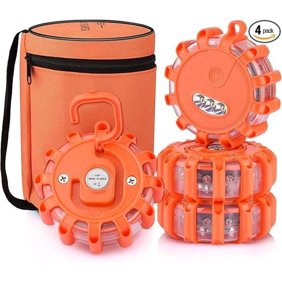 AK 4 Pack LED Road Flares Emergency Warning Lights