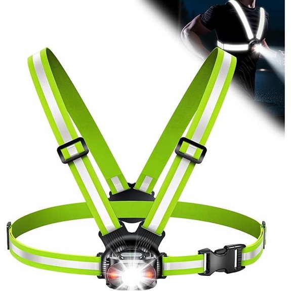Running Lights for Runners with Rechargeable Reflective Vest