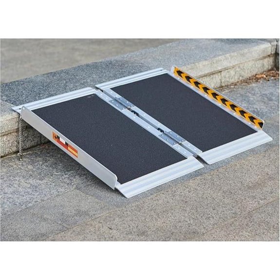 FACHNUO 2ft Aluminum Portable Wheelchair Ramp