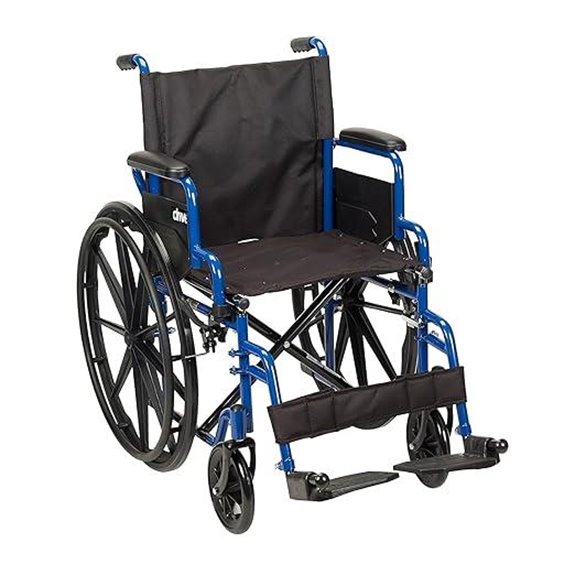 Drive Medical Blue Streak Lightweight Folding Wheelchair