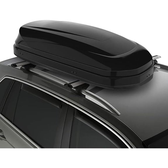 DNA Motoring Lockable Rooftop Cargo Carrier (110 Lb Glossy Black)