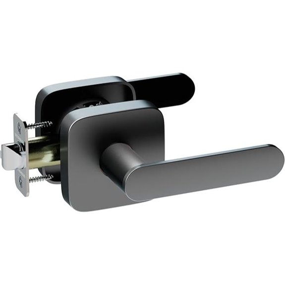 ULTRALOQ Passage Lever Door Handle Matte Black