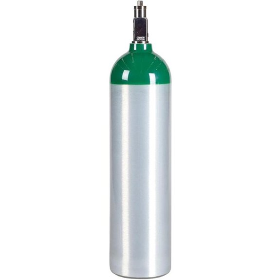 New Medical D 14.6 cu ft. Aluminum Oxygen Cylinder with CGA870 Post Valve