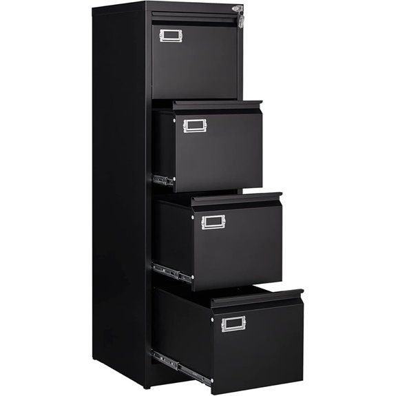 4-Drawer Locking Metal File Cabinet for Home Office