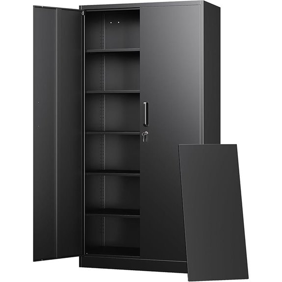 Letaya Metal Locking Storage Cabinets with Shelves