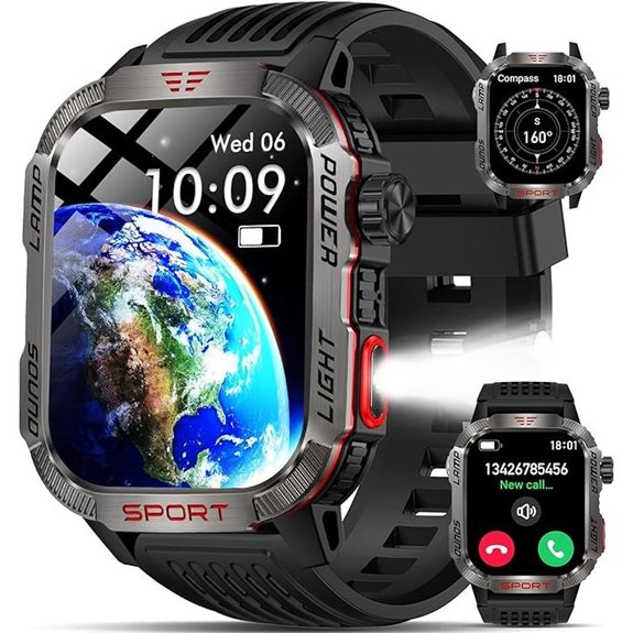 Military Smart Watch for Men with GPS & Fitness Tracking