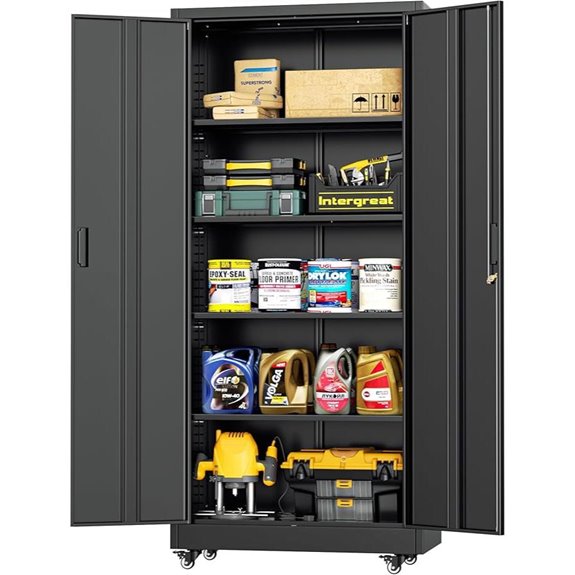 mobile metal storage cabinet