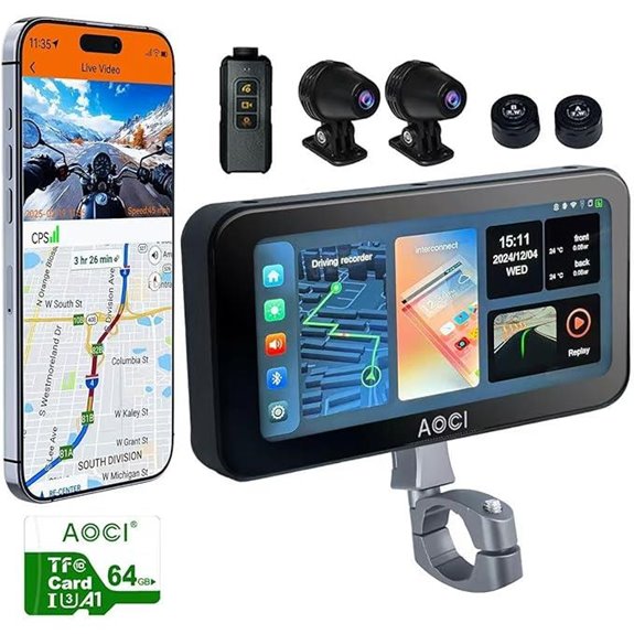 C6 PRO Motorcycle Dash Cam with CarPlay & GPS
