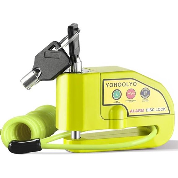 YOHOOLYO Motorcycle Disc Lock with Alarm and Reminder Cable