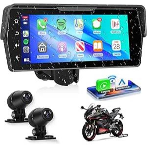 Motorcycle Dash Cam with GPS Waterproof Touch Screen
