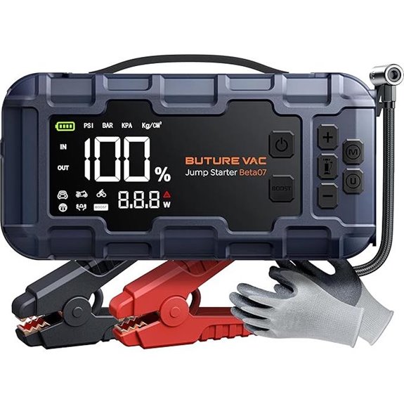 Portable 10-in-1 Car Jump Starter & Air Compressor