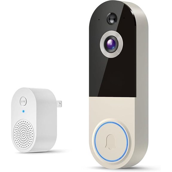 WiFi Video Doorbell with Night Vision & Human Detection