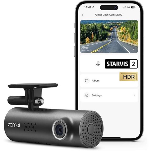 70mai M200 Dash Cam with Night Vision and WiFi