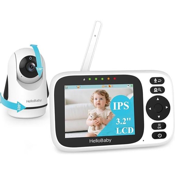HelloBaby Non-WiFi Video Baby Monitor with Camera