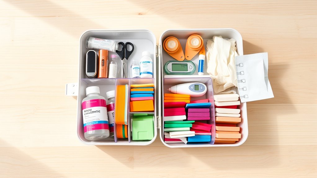 organize first aid supplies