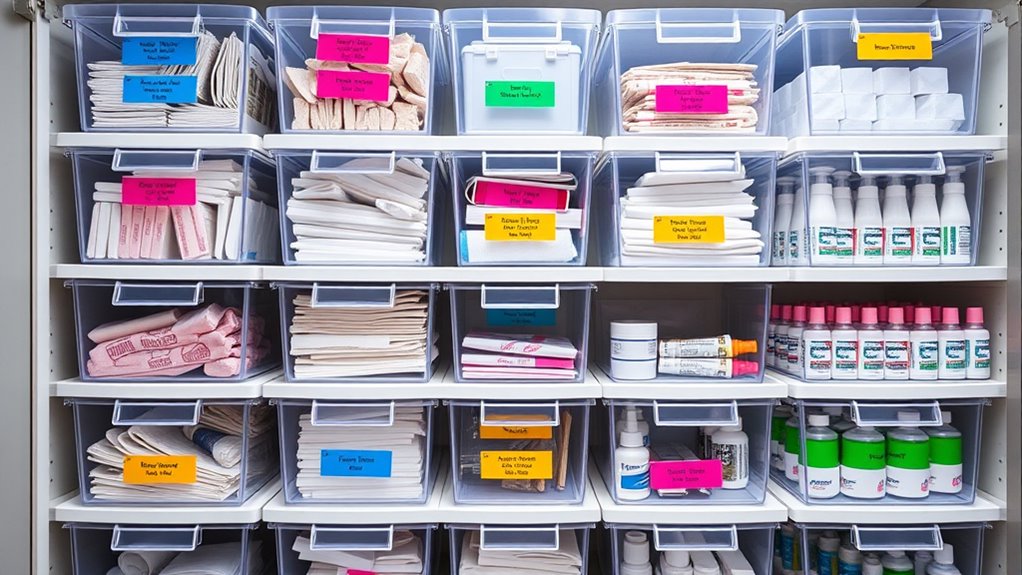 organize supplies for quick access