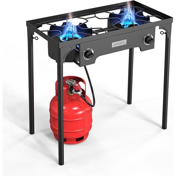 ROVSUN 2-Burner Outdoor Propane Gas Stove